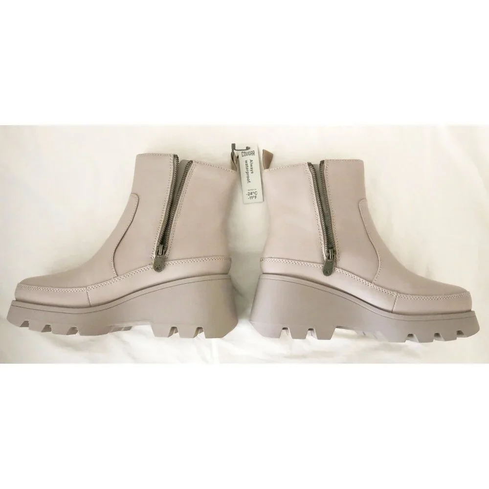 NWT in Box COUGAR Villa Cream Real Leather Waterproof PrimaLoft Boots - 7 - Picture 11 of 16
